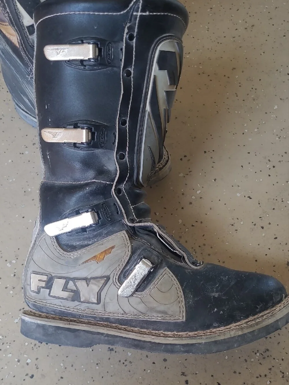 Fly  Black and Gray Men's Boots